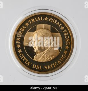 Euro Collection ein Münzmuster, 50 Eurocent für den Vatikan; 2007 Stockfoto