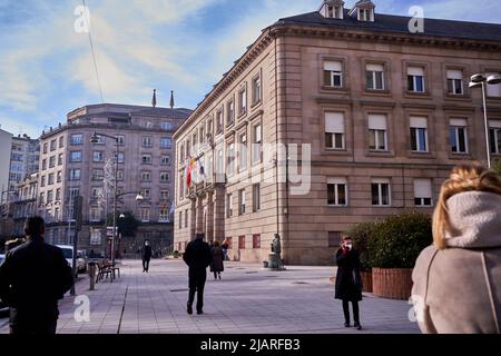 Ourense, Spanien, januar 21 2022, Gebäude der Unterdelegation der Regierung Stockfoto