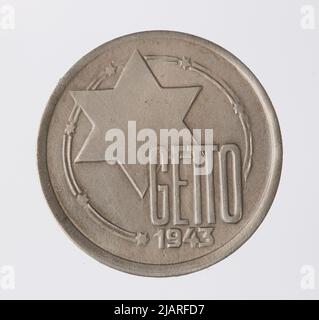 Łódź Ghetto (1940 1944), 10 Brands; 1943 Szwarc Pinkus, Glezer Morduch Stockfoto