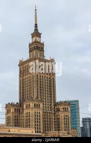 Palast der Kultur und Wissenschaft in Warschau, Polen Stockfoto