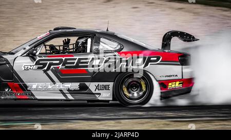 Oschersleben, 31. August 2019: Nicolas Maunoir fährt den Nissan Silvia S15 während der Drift Kings Europe Runde 6 Deutschland Stockfoto