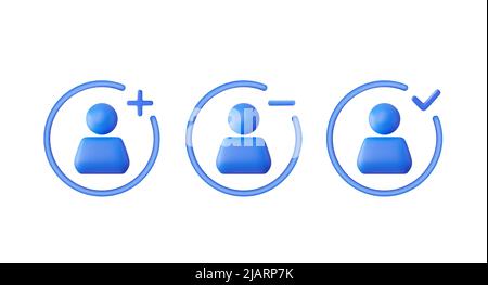 3D Benutzersymbol Stock Vektor