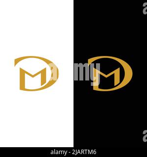D M DM MD Letter Monogram Initial Logo Design Template. Geeignet für General Fashion Jewelry Makler Construction Finance Company Business Corporate S Stock Vektor