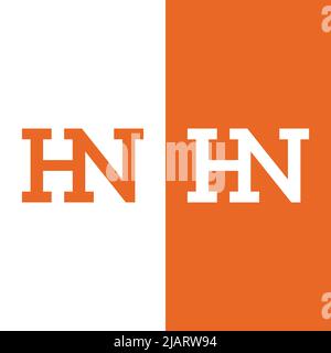 H N HN NH Letter Monogram Initial Logo Design Template. Geeignet für Allgemeinsport Fitness Bau Finanzen Unternehmen Business Corporate Shop Appar Stock Vektor