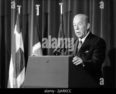 Die Aufnahme zeigt den US-Außenminister George P. Schultz. Stockfoto