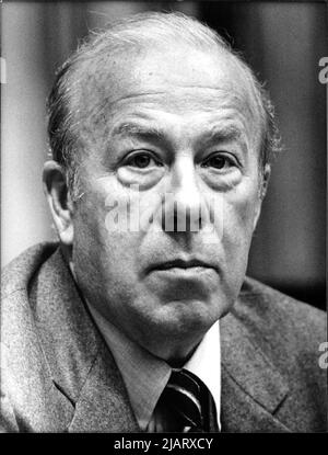 Ein Foto vom US-Außenminister George Shultz. Stockfoto