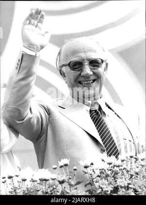 Der Präsident der DDR Volkskammer, Horst Sindermann. Stockfoto