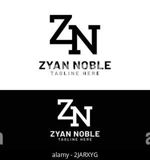 Z N ZN NZ Letter Monogram Initial Logo Design Template. Geeignet für Allgemeinsport Fitness Bau Finanzen Unternehmen Business Corporate Shop Appar Stock Vektor