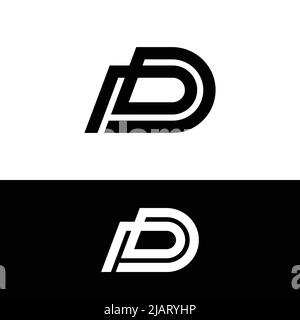 P D PD DP Letter Monogram Initial Logo Design Template. Geeignet für Allgemeinsport Fitness Bau Finanzen Unternehmen Business Corporate Shop Appar Stock Vektor