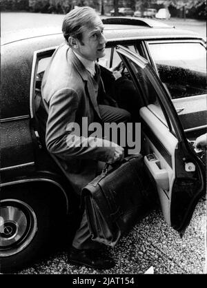 Deutscher Jurist und Politiker (SPD) Klaus von Dohnanyi als Bundesminister für Bildung und Wissenschaft (1972-1974). Stockfoto