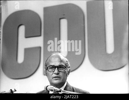 Dr. Rainer Barzel, CDU-Parteitag Saarbrücken. Stockfoto