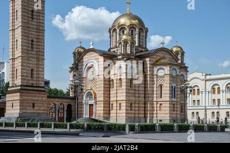 Banja Luka, Bosnien und Herzegowina – 2022. Mai: Kathedrale Christi des Erlösers Stockfoto