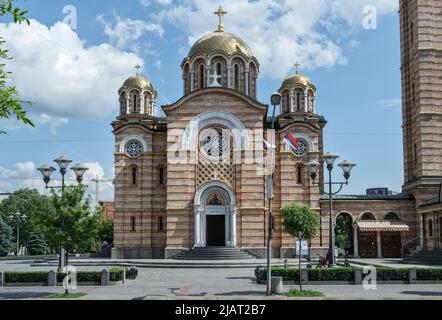 Banja Luka, Bosnien und Herzegowina – 2022. Mai: Kathedrale Christi des Erlösers Stockfoto