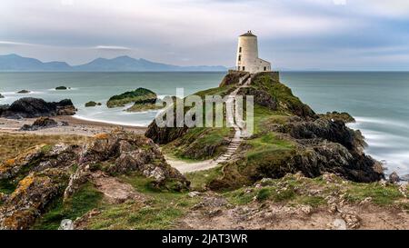 TWR Mawr Lighthouse, Anglesey, Nordwales Stockfoto