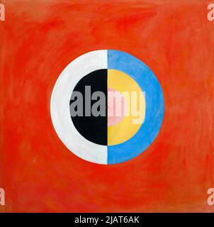 Hilma af Klint, Schwan. Abstrakte Ölmalerei auf Leinwand "Gruppe IX, SUW, Nr. 17, The Swan", 1914-1915 - Moderne Kunst Stockfoto