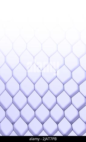 3D Wabenmosaik Hintergrund. Geometrische Netzzellenstruktur. Abstrakter Hintergrund mit Sechseck-Gitter. Sehr peri Stockfoto