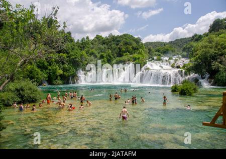 Nationalpark Krka, Kroatien, Wasserfälle Stockfoto