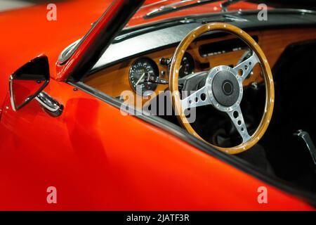 Interieur von Luxus-Oldtimer Stockfoto
