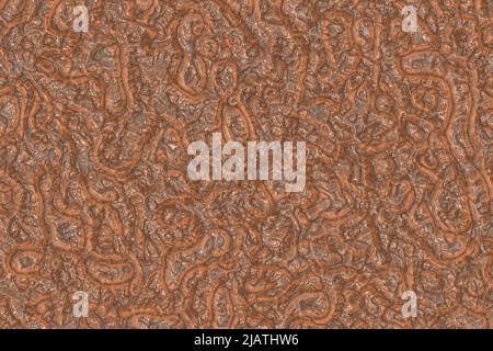 Design schöne rote Alien Muskel Relief digitale Kunst Textur Illustration Stockfoto