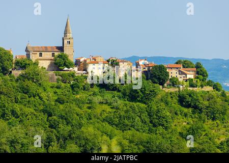 Groznjan Stadt in Istra, Kroatien Stockfoto