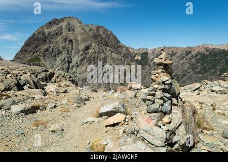 Steinhaufen im Berg Stockfoto