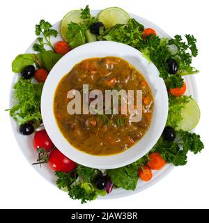 Hühnerherz-Gulasch Stockfoto