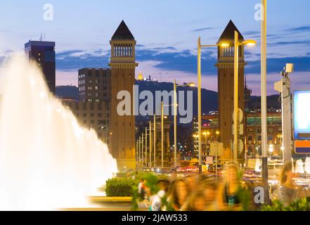 Plaza de Espana in Barcelona, Spanien Stockfoto