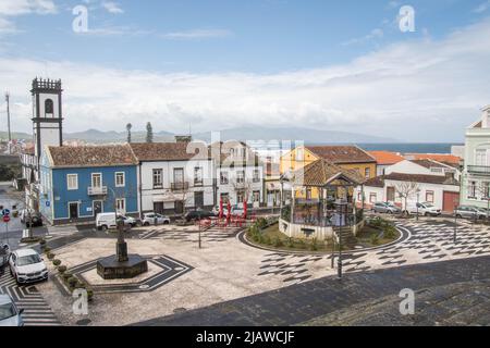 Landschaften und Ansichten und Natur der Azoren Sao Miguel Ponta Delgada, Mosteiros, Sete Cidades, Furnas, Lagoa do Fogo Stockfoto