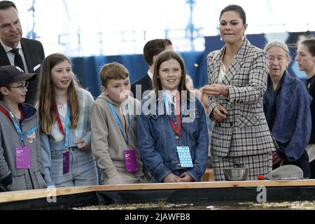 Kronprinzessin Victoria besucht die IKEA-Ausstellung in der Magasin 405 in Helsingborg, Schweden, 01. Juni 2022. Foto Bjorn Larsson Rosvall / TT-Code 9200 Stockfoto