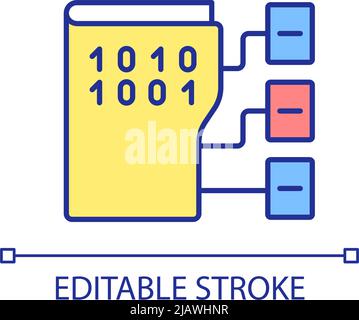 RGB-Farbsymbol für Datenstruktur Stock Vektor