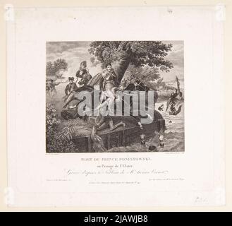 Mort du Prince Poniatowski Ou Passage de l'Elster [Tod des Prinzen Józef Poniatowski in den Nurtures Elster] Lügen, François Louis (1782 1849), Aubert, Pierre Eugene (1789 1847), Leroux, Jean Marie (1788 1871), Vernet, Horace (1789 1863), François Janet (Paryż) Stockfoto