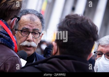 Der Senator, Sandro Rutolo, anticamorra Journalist bis zum Tag in Erinnerung an alle Opfer der Mafia in Neapel Stockfoto