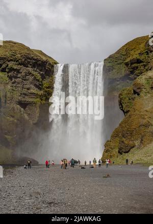 Skogafoss Wasserfall in Island Stockfoto