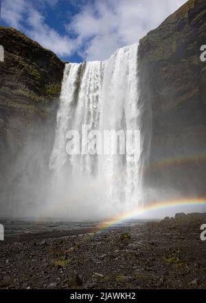 Skogafoss Wasserfall in Island Stockfoto