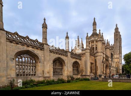 Screen Wall and Gatehouse, King's College Cambridge von William Wilkins, Cambridgeshire, England, Großbritannien. Stockfoto