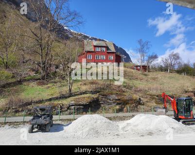 Flam, Norwegen - 30. April 2022: Flam-Landschaft Stockfoto