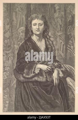 Aniela geb. Potocki Zamoyska (1850 1917) EHEFRAU von Konstanty, dem ersten Ordinarius in Kozłówka. Matejko, Jan (1838 1893), Warschauer Holzschnitt, Lewental, Salomon (Franciszek Salezy) (1841 1902) Stockfoto
