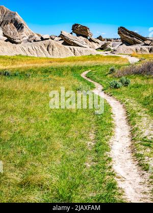 Felsformation in Toadstool geologic Park.in das Oglala National Grasland. In der Nähe von Crawford Nebraska Stockfoto