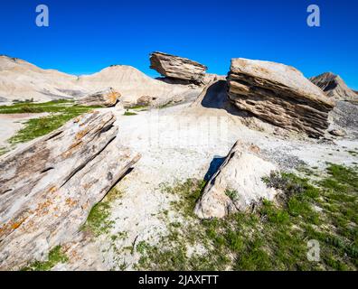 Felsformation in Toadstool geologic Park.in das Oglala National Grasland. In der Nähe von Crawford Nebraska Stockfoto