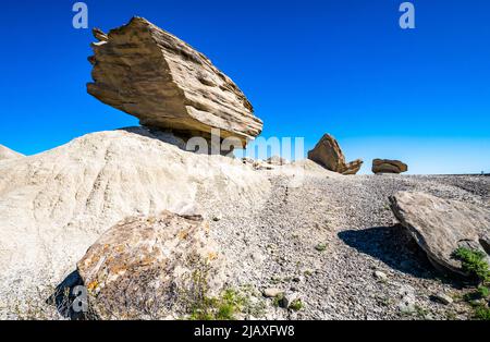 Felsformation in Toadstool geologic Park.in das Oglala National Grasland. In der Nähe von Crawford Nebraska Stockfoto