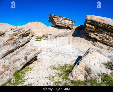 Felsformation in Toadstool geologic Park.in das Oglala National Grasland. In der Nähe von Crawford Nebraska Stockfoto