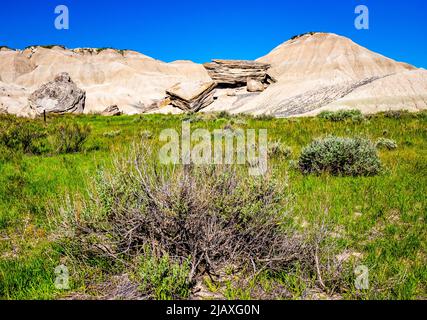 Felsformation in Toadstool geologic Park.in das Oglala National Grasland. In der Nähe von Crawford Nebraska Stockfoto