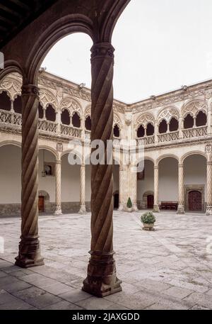 Valladolid, San Gregorio, Kreuzgang Stockfoto