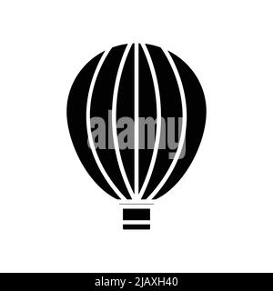 Symbolvektor für Luftballons. Transport, Luftfahrzeug. Durchgehende Symbolform, Glyphe. Einfaches Design Illustration editierbar Stock Vektor
