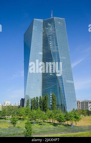 Europäische Zentralbank EZB, Hauptgebäude, Zentrale, Sonnemannstraße, Ostend, Frankfurt am Main, Hessen, Deutschland Stockfoto