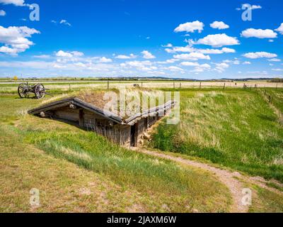 Der James Bordeaux Handelsposten im Museum of the fur Trade in Chadron Nebraska USA Stockfoto