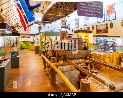 Innenausstattungen im Museum of the fur Trade in Chadron Nebraska USA Stockfoto