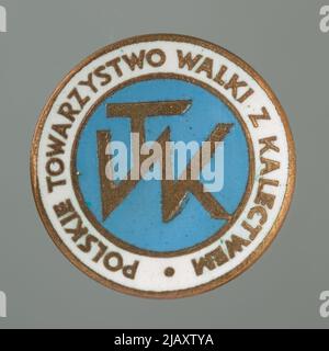 Abzeichen der Polnischen Gesellschaft für die Bekämpfung der Entsorgung unbekannt Etikett Stockfoto