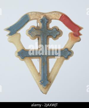 Patriotisches Abzeichen Free France unbekanntes Label Stockfoto