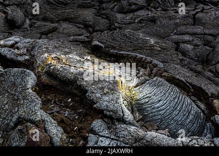 Der Vulkan Geldingadalir südlich von Reykjavik in Island brach 2021 aus Stockfoto